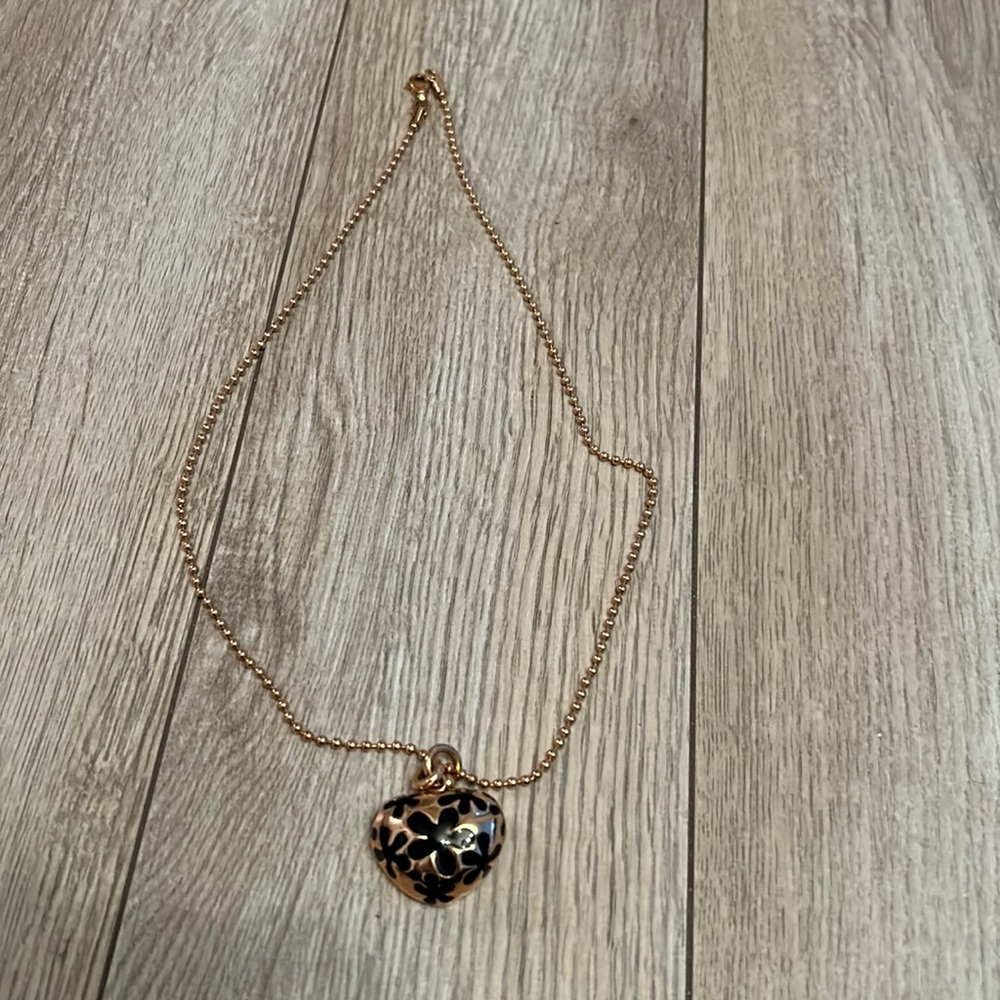 Folli Follie Rose Gold colored Heart Flower Pendant necklace